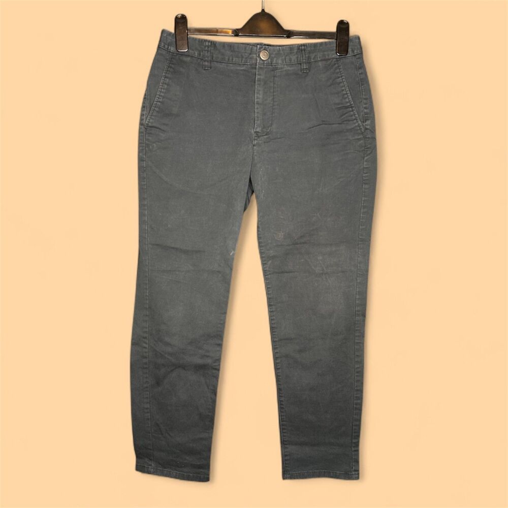 Bonobos Men's Dark Blue Washed Chino Pants 32x30 Cotton Casual Office Stretch
